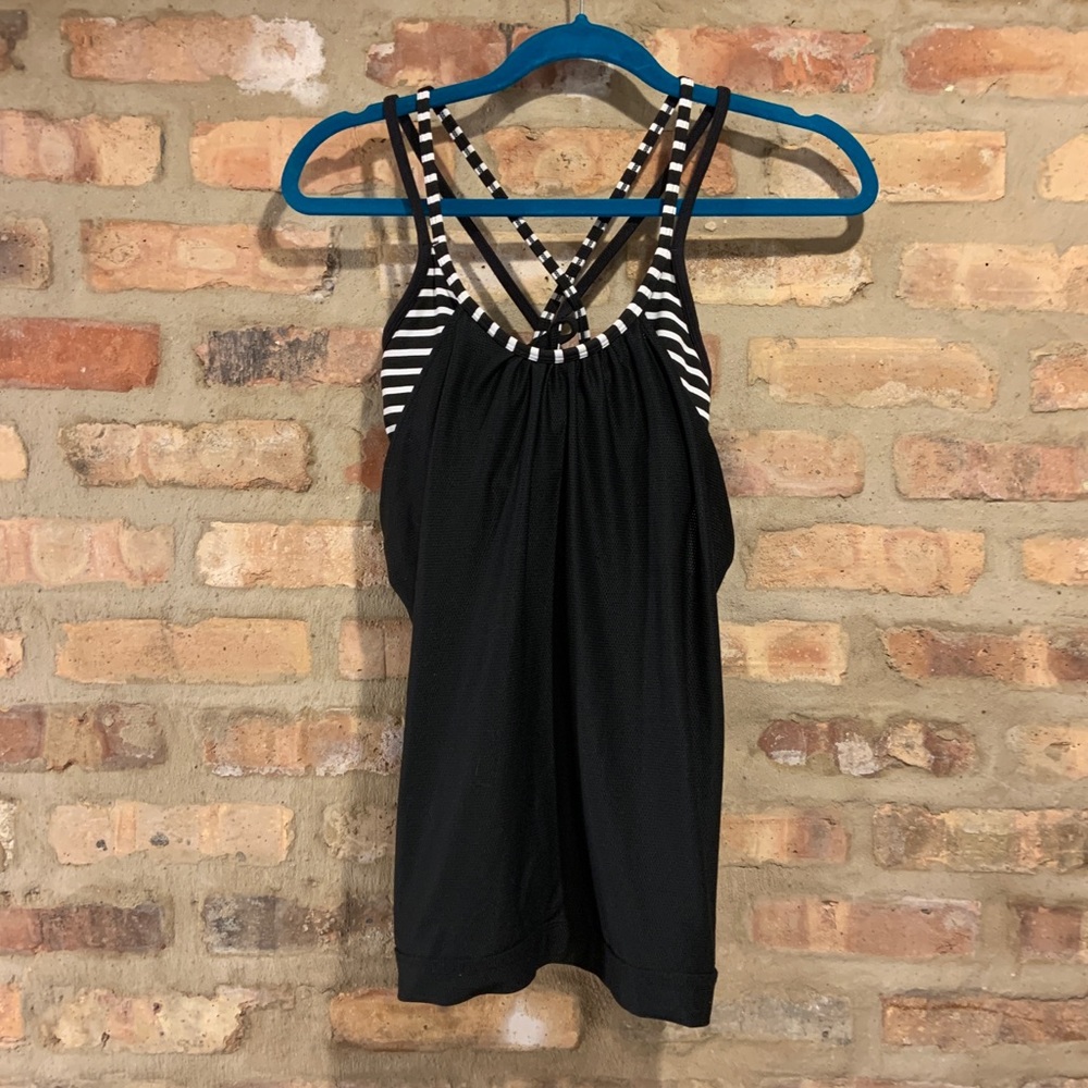 Athleta layered tank top-size S
